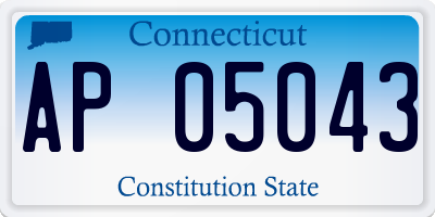 CT license plate AP05043