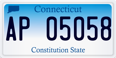 CT license plate AP05058