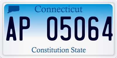 CT license plate AP05064