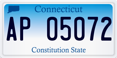 CT license plate AP05072