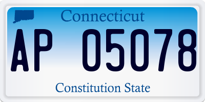 CT license plate AP05078
