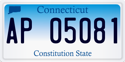 CT license plate AP05081