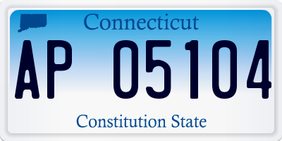 CT license plate AP05104