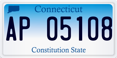CT license plate AP05108