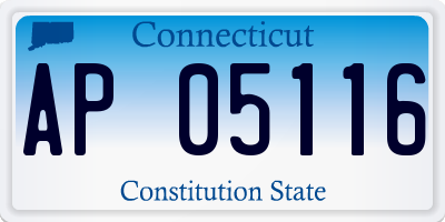 CT license plate AP05116