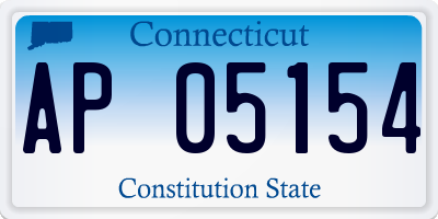 CT license plate AP05154