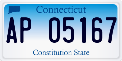 CT license plate AP05167