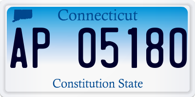 CT license plate AP05180