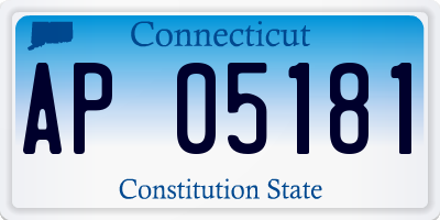 CT license plate AP05181