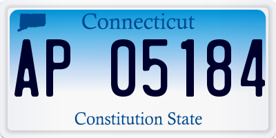 CT license plate AP05184