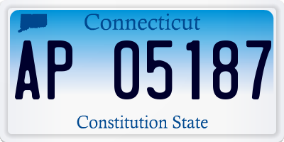 CT license plate AP05187