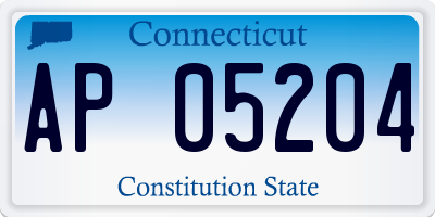 CT license plate AP05204