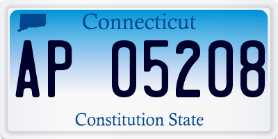 CT license plate AP05208