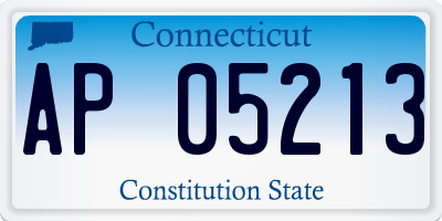 CT license plate AP05213