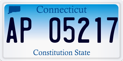 CT license plate AP05217