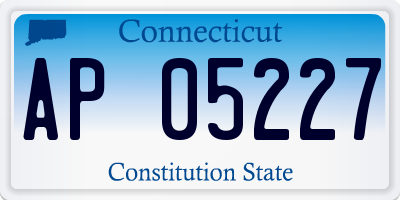 CT license plate AP05227
