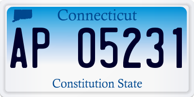 CT license plate AP05231