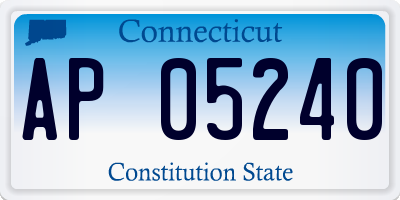 CT license plate AP05240