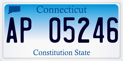 CT license plate AP05246