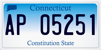 CT license plate AP05251