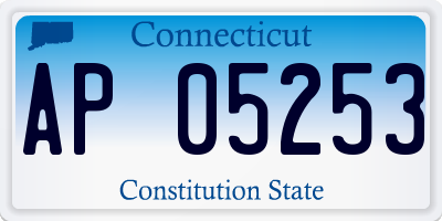 CT license plate AP05253