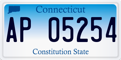 CT license plate AP05254