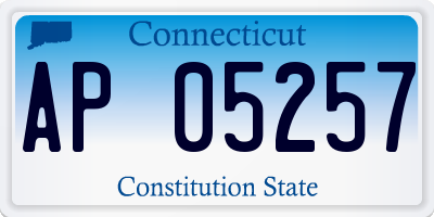 CT license plate AP05257