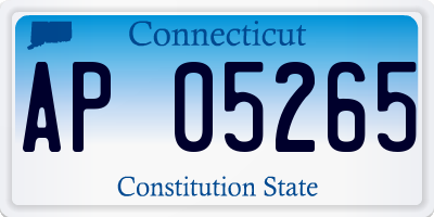 CT license plate AP05265