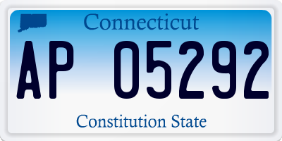 CT license plate AP05292