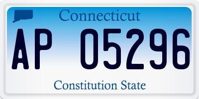 CT license plate AP05296