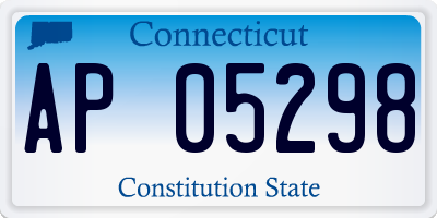 CT license plate AP05298