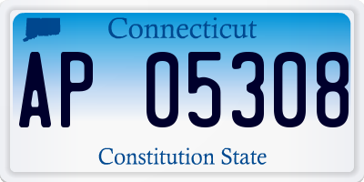 CT license plate AP05308