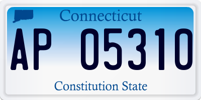 CT license plate AP05310