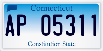 CT license plate AP05311