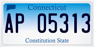 CT license plate AP05313
