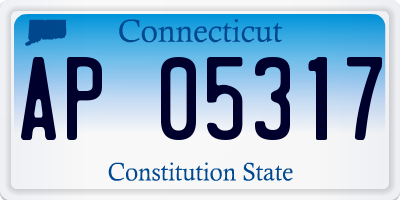 CT license plate AP05317