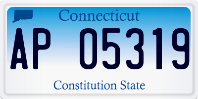 CT license plate AP05319