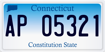 CT license plate AP05321