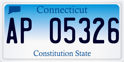 CT license plate AP05326
