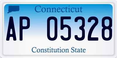 CT license plate AP05328