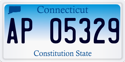 CT license plate AP05329