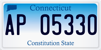 CT license plate AP05330