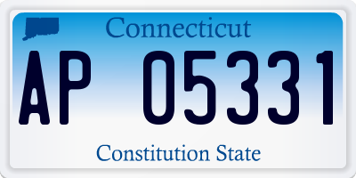 CT license plate AP05331