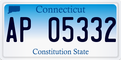 CT license plate AP05332