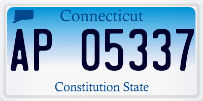 CT license plate AP05337