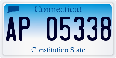 CT license plate AP05338