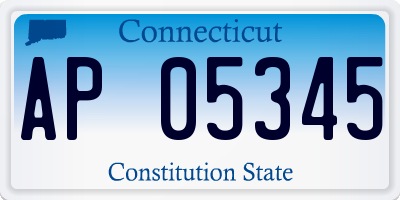 CT license plate AP05345