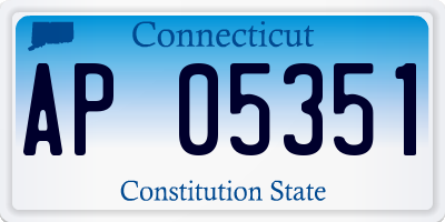 CT license plate AP05351