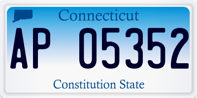 CT license plate AP05352