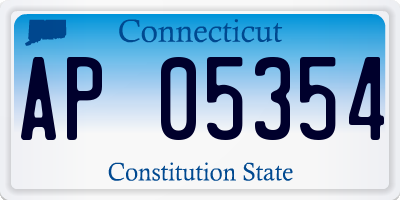 CT license plate AP05354
